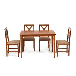 Обеденная группа Хадсон (стол + 4 стула) id 13831 Espresso арт.13831 в Петрозаводске